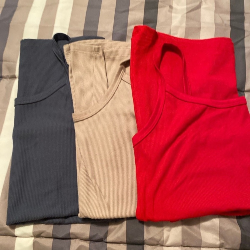 3 medium tank tops